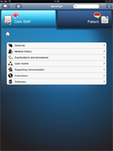 Menu screen